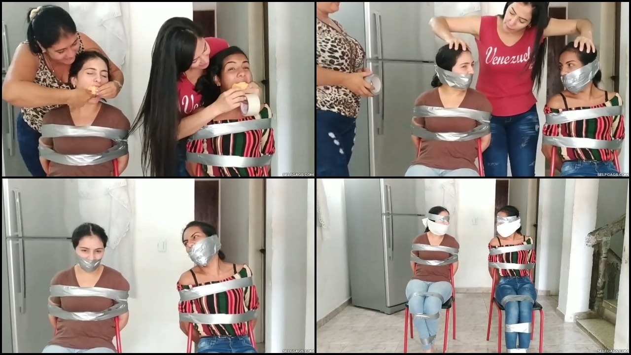 Arguing Stepsisters Effectively Gagged By Stepmom And Her Best Friend!